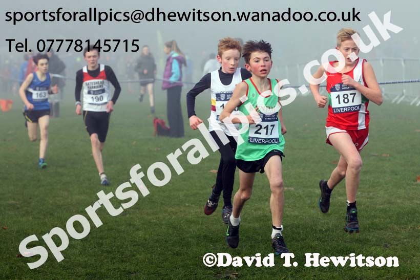 Boys under-13s, European Cross Country Trials, Sefton Park, Liverpool. Photo: David T. Hewitson/Sports for All Pics